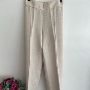 Akris linen/wool pants with pleated front
High rise